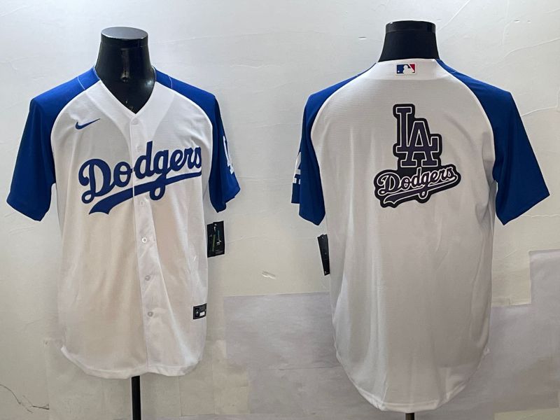Men Los Angeles Dodgers Blank White blue Game 2025 Nike MLB Jersey style 24->los angeles dodgers->MLB Jersey